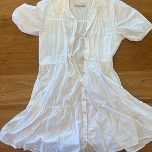 White Button-Up Dress